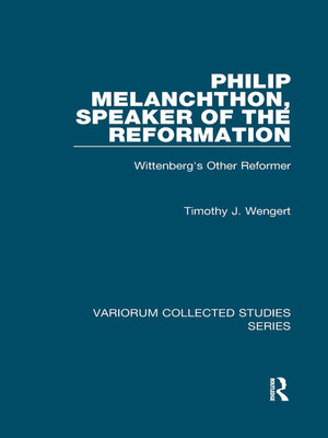 cover image of Philip Melanchthon, Speaker of the Reformation